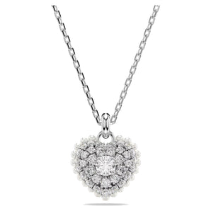 Pendente Swarovski Hyperbola Cuore, Bianco, Placcato rodio