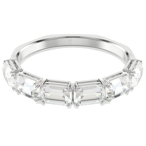 Bracciale rigido Millenia, Taglio ottagonale, Bianco, Placcato rodio