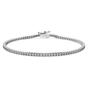 Braccialetto Eternity 1,5CT G VS,Tennis Diamanti creati in laboratorio  Oro bianco 18 K