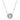 Pendente solitario halo Eternity Diamanti creati in laboratorio 1 ct tw, Taglio Round, Oro bianco 18 K