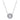 Pendente solitario halo Eternity Diamanti creati in laboratorio 1 ct tw, Taglio Round, Oro bianco 18 K