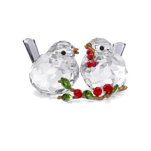 Cristallo Swarovski Idyllia Coppia di Uccelli e Bacche