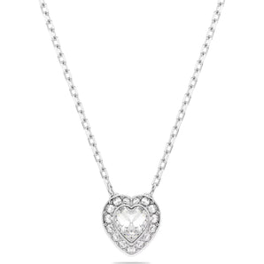 Pendente Ariana Grande x Swarovski Taglio misto, Cuore, Bianco, Placcato rodio