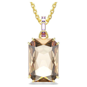 Pendente Swarovski Millenia Taglio ottagonale, Caramello, Placcato color oro