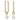 Orecchini pendenti Constella Taglio Round, Bianchi, Placcato color oro