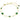Braccialetto Imber Taglio Round, Verde, Placcato color oro