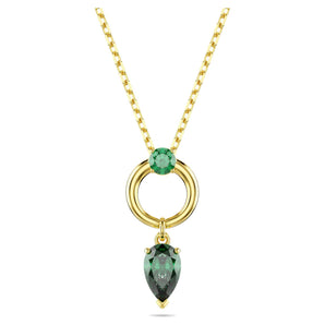Pendente Swarovski Mesmera Taglio misto, Verde, Placcato color oro