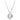 Pendente Dextera Taglio Round, Bianco, Placcato rodio
