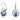 Orecchini Swarovski pendenti Bella V Taglio Round, Blu, Placcato rodio