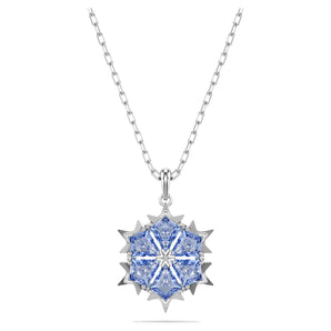 Pendente Magic Fiocco Di Neve, Blu, Placcato rodio
