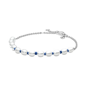 Bracciale Pandora con Perle Coltivate d'Acqua Dolce (Misura 18Cm)