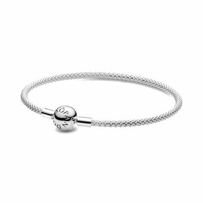 Bracciale Pandora Moments con maglia mesh (Misura 17 Cm)