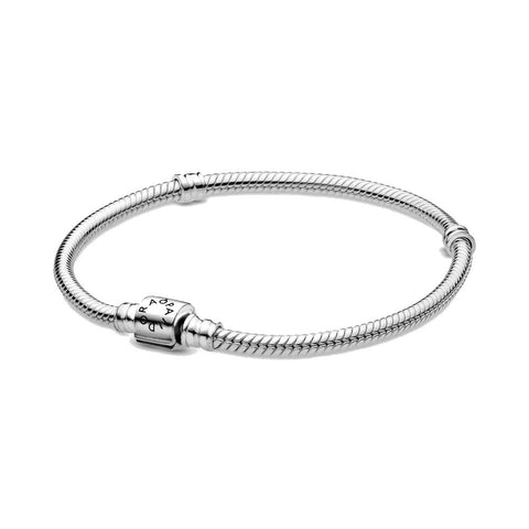 Bracciale Pandora Moments con maglia snake e chiusura a barile (Misura 16cm)