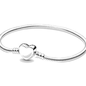 Bracciale Moments Chiusura Cuore da incidere (Misura 19)