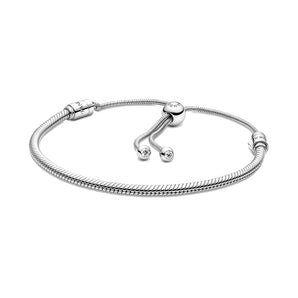 Bracciale Pandora Moments con maglia snake e chiusura regolabile (Misura 2)