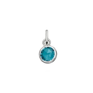 Mini charm cristal azzurro