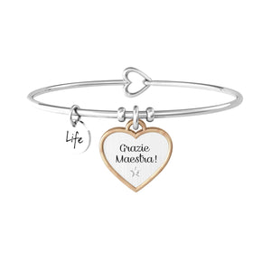 Bracciale Kidult con cuore, grazie maestra