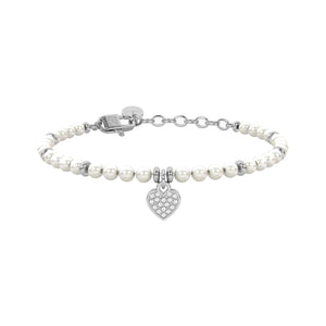 Bracciale con perle e cuore