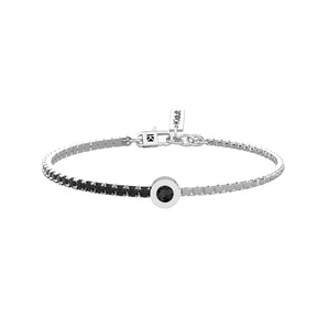 Bracciale tennis in acciaio e zirconi