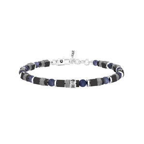 Bracciale uomo con pietre e scritta famiglia