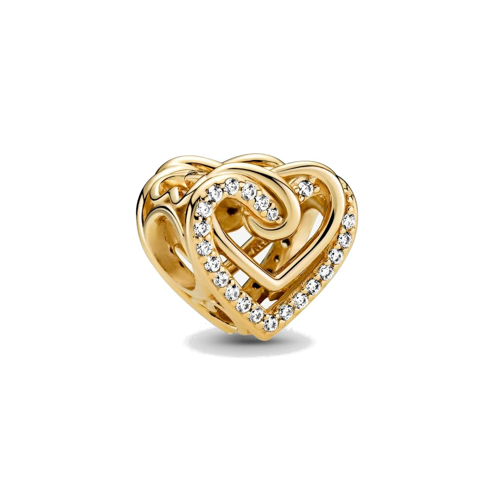 Charm Pandora Cuore Intrecciato con Pietre