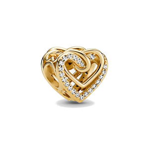 Charm Pandora Cuore Intrecciato con Pietre