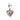 Charm pendente con cuore scintillante
