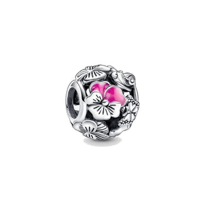 Charm Pandora Openwork Viole del Pensiero