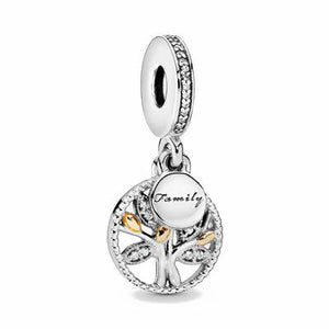 Charm Pandora pendente albero della famiglia scintillante