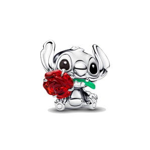 Disney, Lilo & Stitch, Stitch con la rosa
Argento Sterling 925