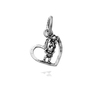 Charm cuore angeli acrobati