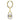 Portachiavi Swarovski Taglio Oval, Bianco, Placcato color oro