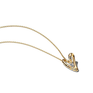 Collana Cuore Linea Sinuosa con Pietre Luminose