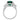 Anello cocktail Attract Trilogy Cristallo taglio quadrato, Verde, Placcato rodio  (Misura 55)