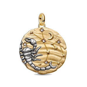 Charm Medallion XL Scorpione "Noli Timere"
Argento Sterling 925, Esclusiva lega metallica rifinita in Oro