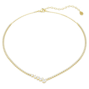 Collana Mesmera Taglio misto, Bianca, Finitura oro 18K
