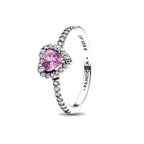 Anello Cuore in Rilievo Viola (Misura 56)