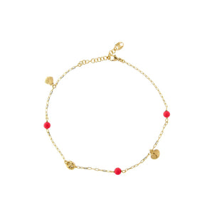 Cavigliera Rue des mille charms conchiglie corallo