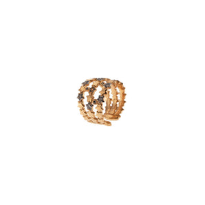 Anello 3 fili Stelle alternate
