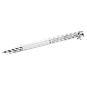 Penna Swarovski a sfera Crystalline Bianco, Laccato bianco, cromato