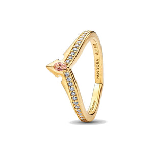 Principesse Disney, Aurora, Anello TiaraFinitura in Oro (Misura 54)