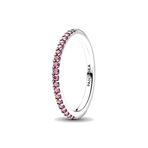 Anello Pavè Fascia Sottile Rosa
Argento Sterling 925 (Misura 56)