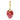 Charm Idyllia Taglio misto, Fragola, Rosso, Placcato color oro
