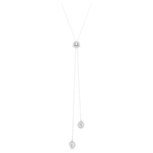 Pendente Swarovski a Y Una Angelic Taglio Round, Bianco, Placcato rodio