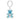Portachiavi Swarovski Teddy Orso, Blu, Placcato rodio