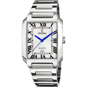 Orologio Festina da uomo rettangolare bracciale acciaio