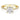 Anello cocktail Stilla Taglio tondo, Pavé, Bianco, Placcato color oro (Misura 60)