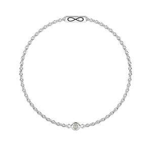 Bracciale con diamante lab-grown e chiusura non-reversibile