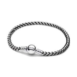 Bracciale Intreccio Tessuto Nero (Misura 17 cm)