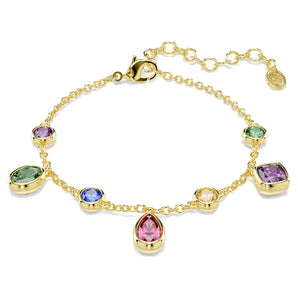 Braccialetto Swarovski Imber Taglio misto, Multicolore, Finitura oro 18K